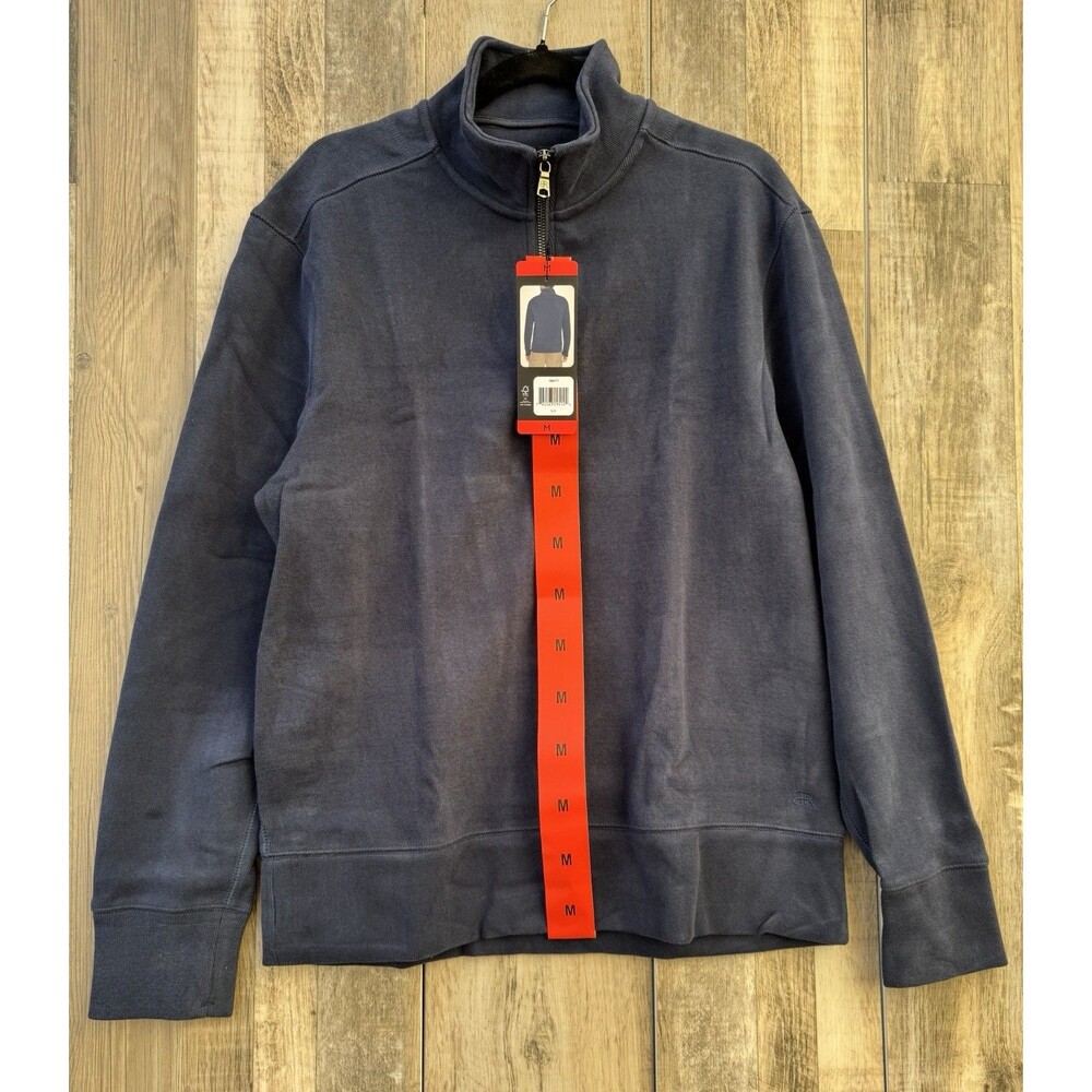 Banana Republic Men’s Quarter Zip Pullover Sweatshirt Size M Navy Blue NWT New